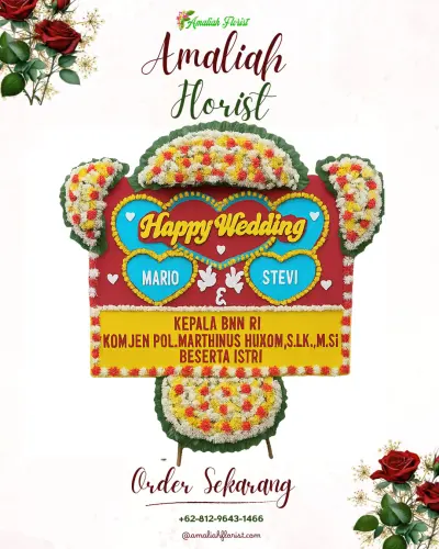 Karangan Papan Bunga Pernikahan di Gilingsari